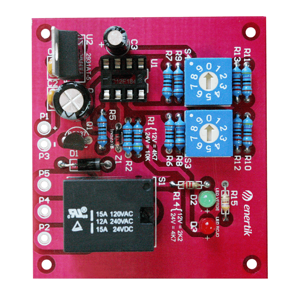 Placa Relé Control Automático 12V/24V - Modelo: CON-RELE