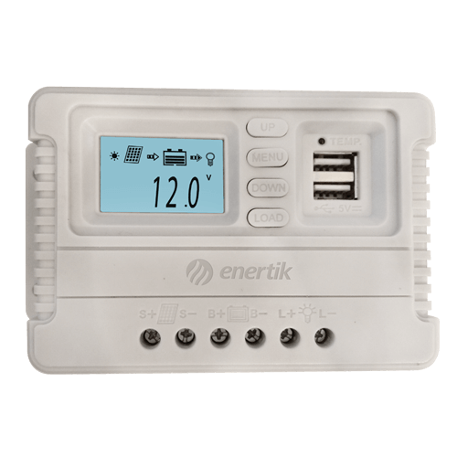 Regulador de Carga Solar PWM con USB y Display 30A - Modelo: CP-30-12/24